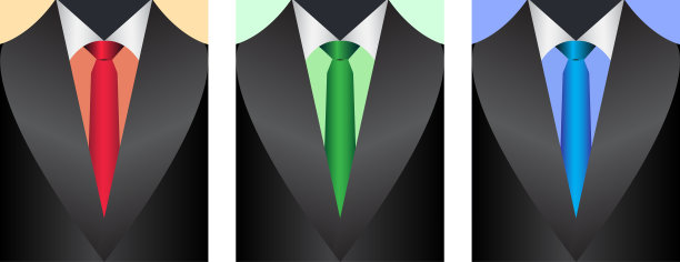 向量西装配领带图片下载