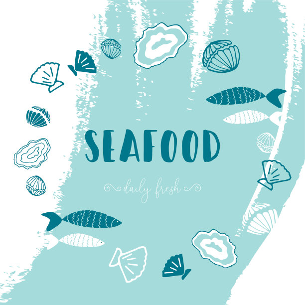 手绘海鲜插画图片下载
