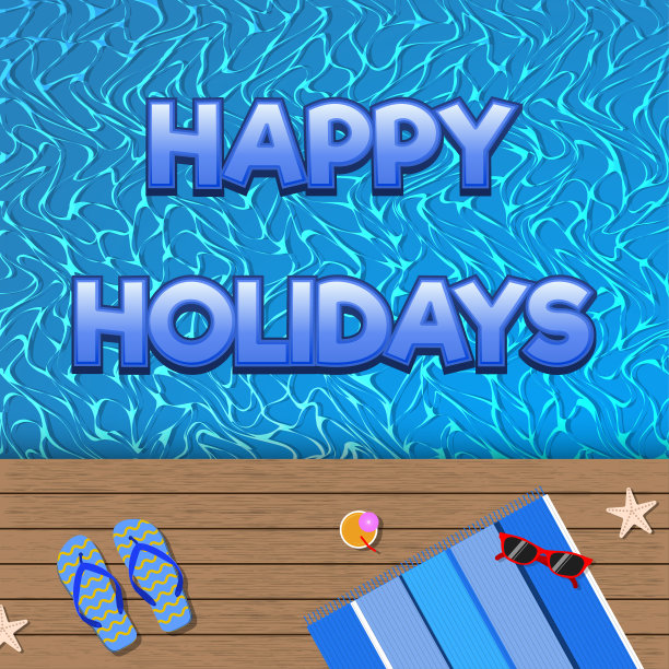 矢量节日快乐卡通字体为夏季设计。图片下载