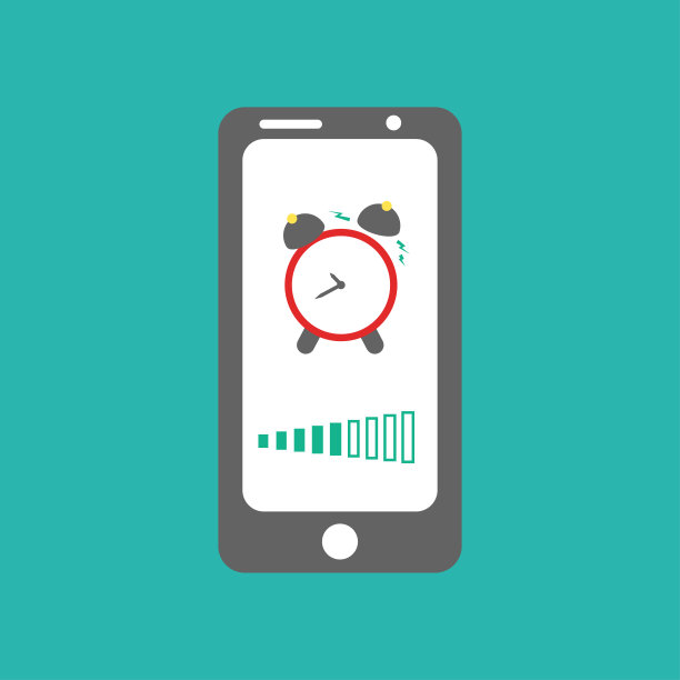 智能手机闹钟。图片下载