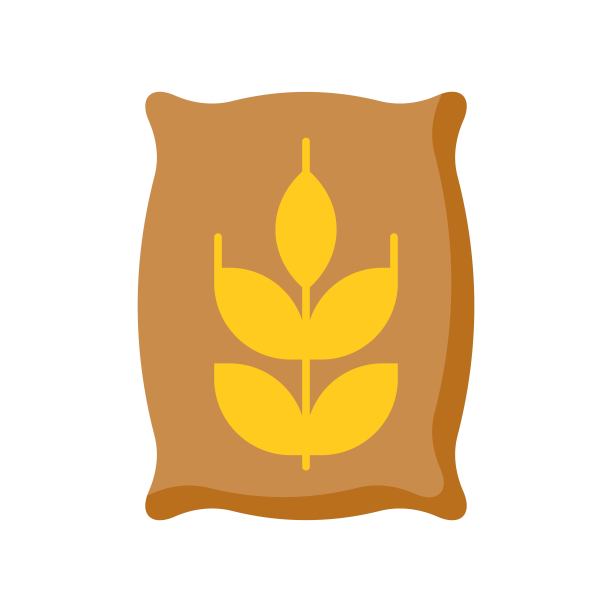 小麦在袋，平面图标矢量园艺和农业图片下载