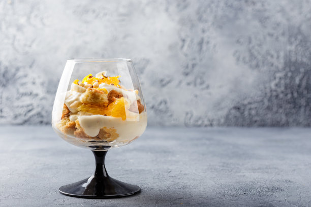 健康分层甜点松糕素材图片