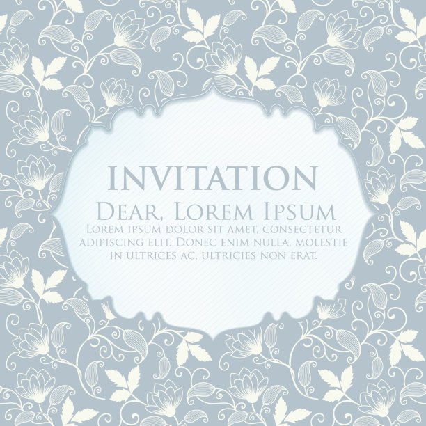 婚礼请柬和公告卡与花卉背景艺术。优雅华丽的花卉背景。花的背景和优雅的花元素。设计模板。图片下载