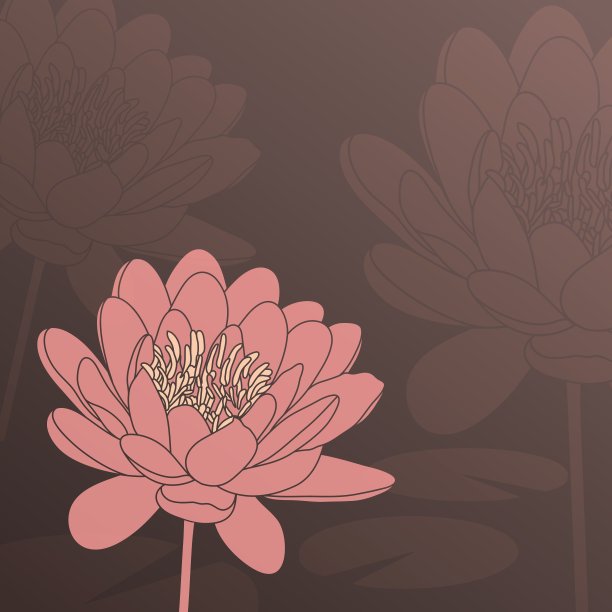 婚礼请柬和公告卡与花卉背景艺术。优雅华丽的花卉背景。花卉背景和优雅的荷花元素。设计模板。图片下载