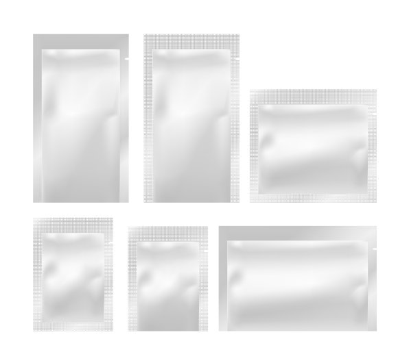 白色空塑料包装。食品或药品用的铝箔或塑料袋图片下载