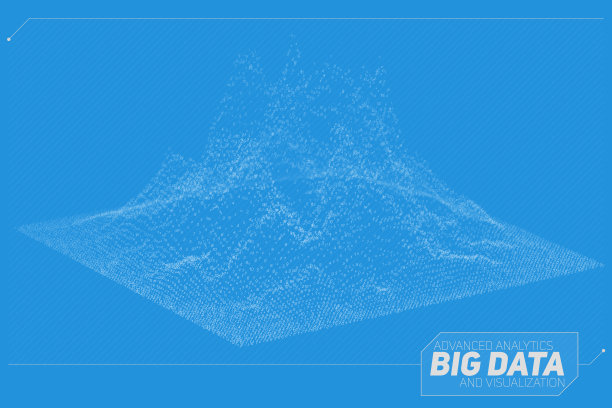 矢量抽象三维大数据可视化。未来的信息图美学设计。视觉信息的复杂性。复杂的数据线程图形。社交网络或商业分析表示图片下载