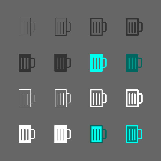 啤酒杯图标-多系列图片下载