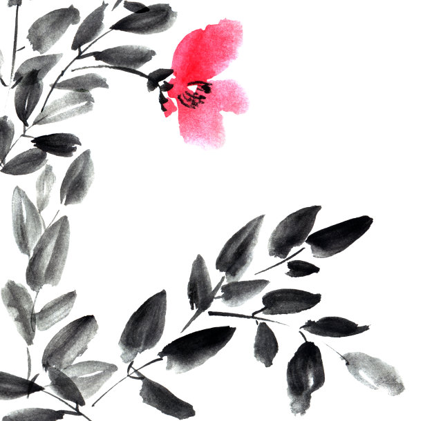 开花的树与花蕾素材图片