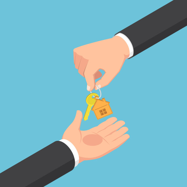 等距商人手给金屋钥匙图片下载