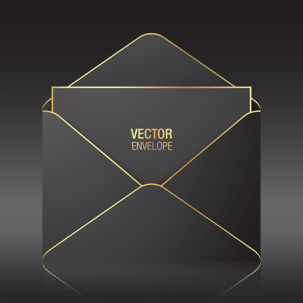 黑色矢量包络模板。图片下载