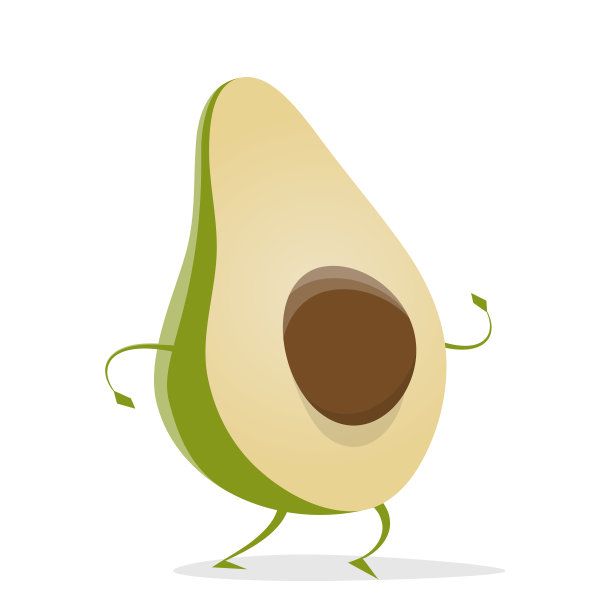 有趣的卡通鳄梨图片下载