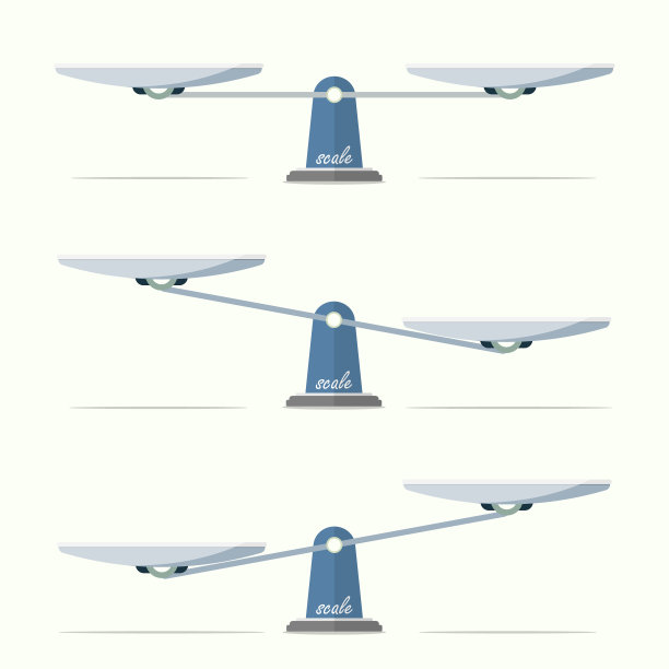 尺度平衡集平面矢量图片下载