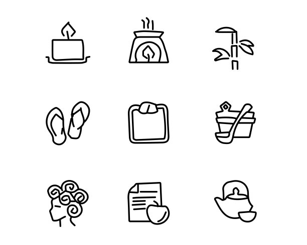 美手绘图标集设计插图，手绘风格设计图片下载