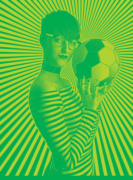 美丽的女足球迷抱着足球同心半色调图案图片下载