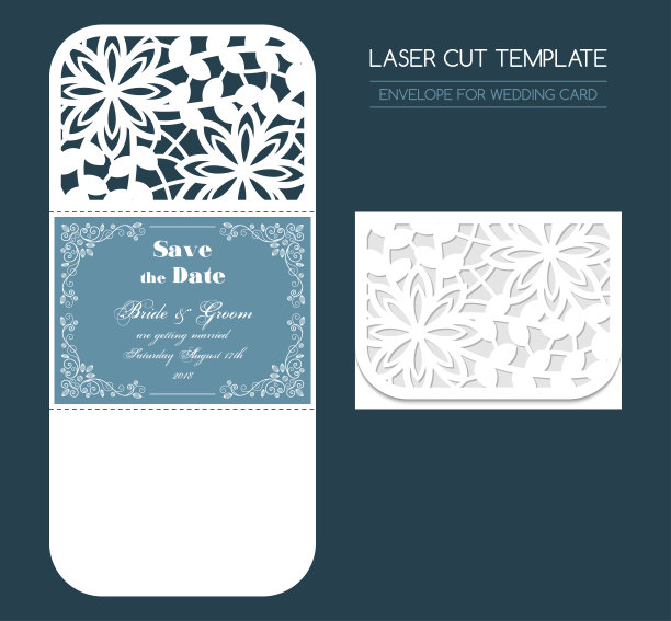 激光切割结婚信封图片下载