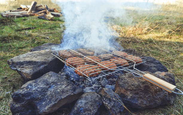 烧烤烤架肉丸图片下载