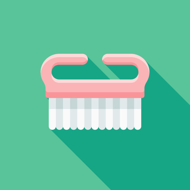 指甲刷平设计美丽图标与侧影图片下载