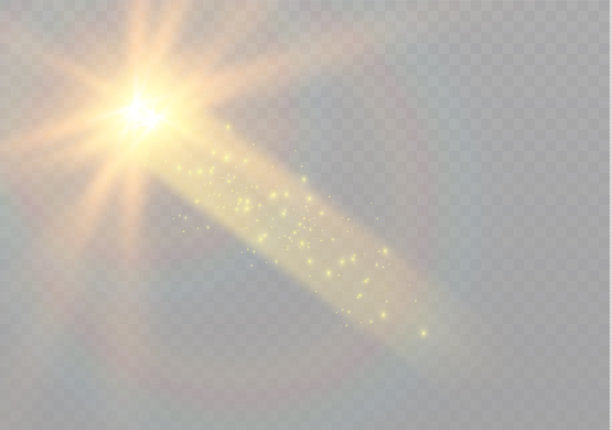 矢量透明阳光特殊镜头光晕光效果。圣诞节的抽象模式。闪闪发光的魔尘颗粒图片下载