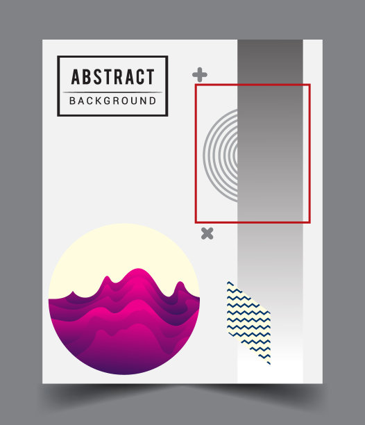 封面设计，创意概念抽象几何设计，孟菲斯图案和彩色背景。图片下载