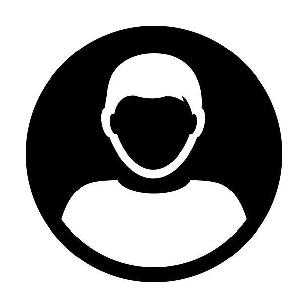 人物图标矢量男人符号圆形头像标志扁平彩色字形象形图图片下载