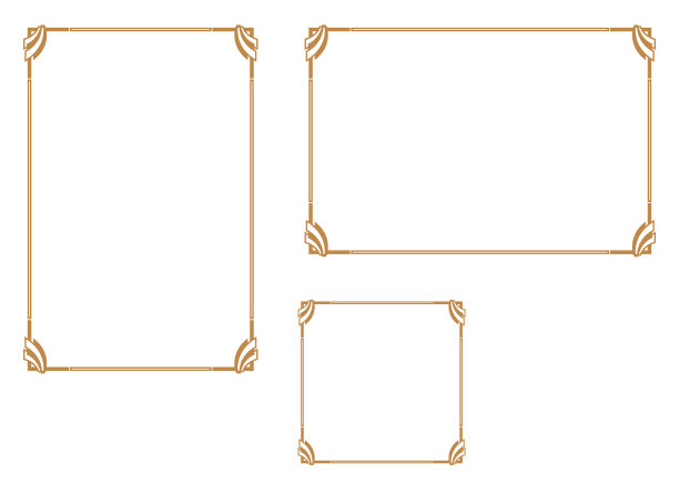 适合A4尺寸的纸张。装饰框。素材图片
