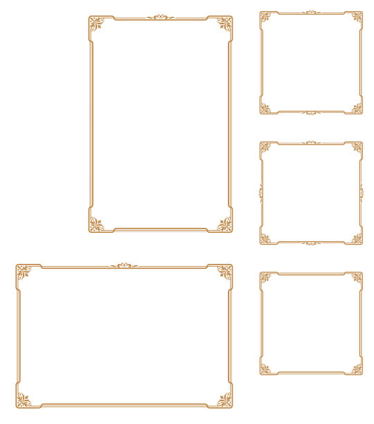 A4纸尺寸的精美装饰画框素材图片