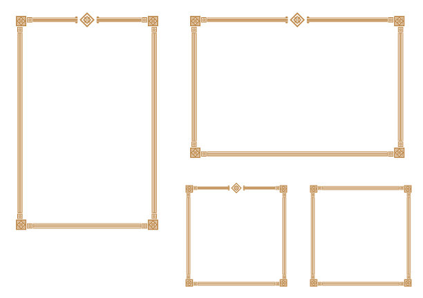 适合A4尺寸的纸张。装饰框。素材图片