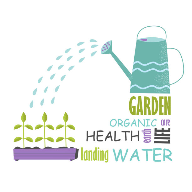 园艺服务和花园植物矢量图标，模板为园丁农业图片下载