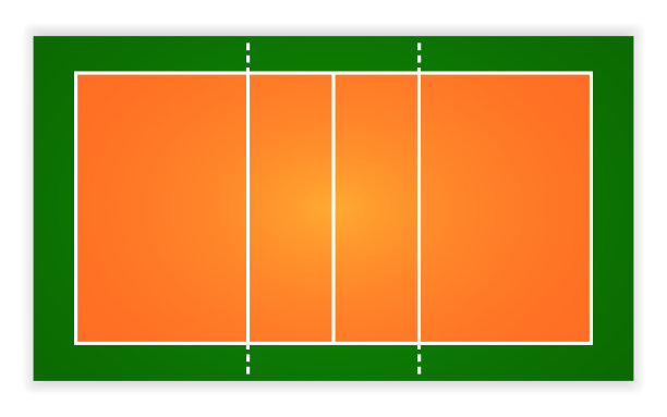 排球场鸟瞰图。向量EPS 10图片下载