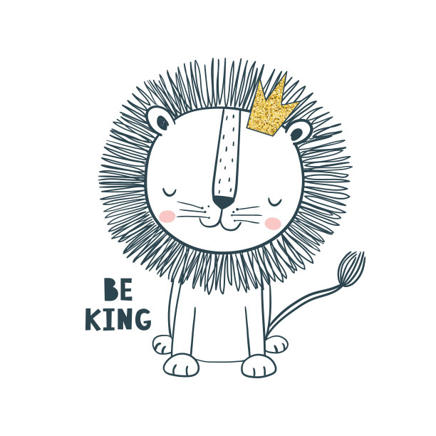 小国王。儿童矢量插图图片下载