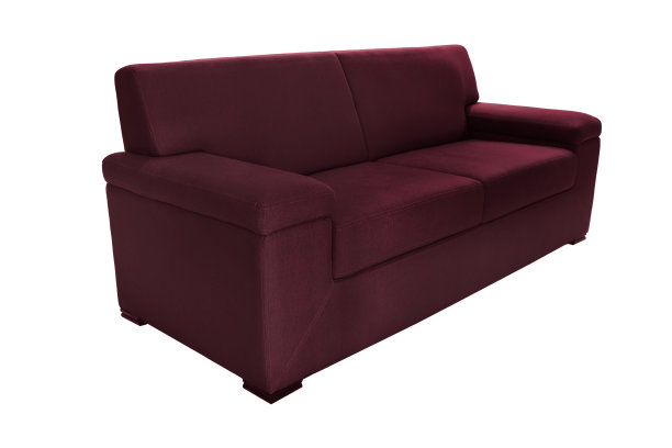 两个座位舒适的颜色沙发隔离在白色图片下载