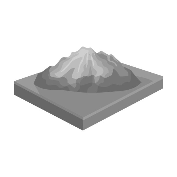 山脉，岩石和景观。浮雕和山单图标单色风格等距矢量符号股票插图web。图片下载