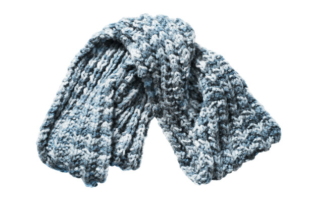 蓝色的围巾孤立图片下载