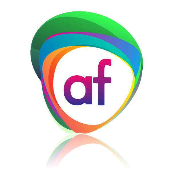 标志与彩色飞溅和字母图片下载