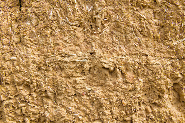 土坯纹理泥与稻草混合-土坯纹理。巴罗在帕哈图片下载