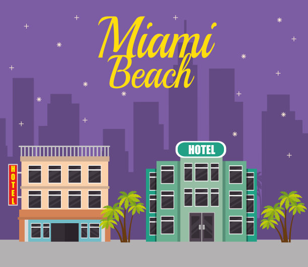 迈阿密海滩的城市风景图片下载