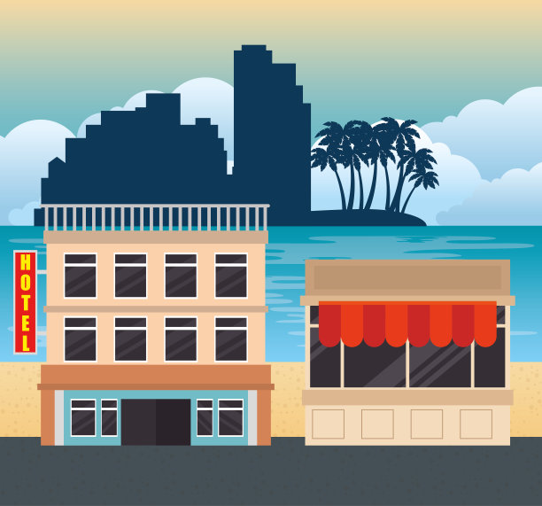 城市景观建筑场景图标图片下载