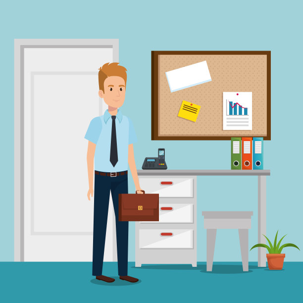 商人在办公室工作的场景图片下载