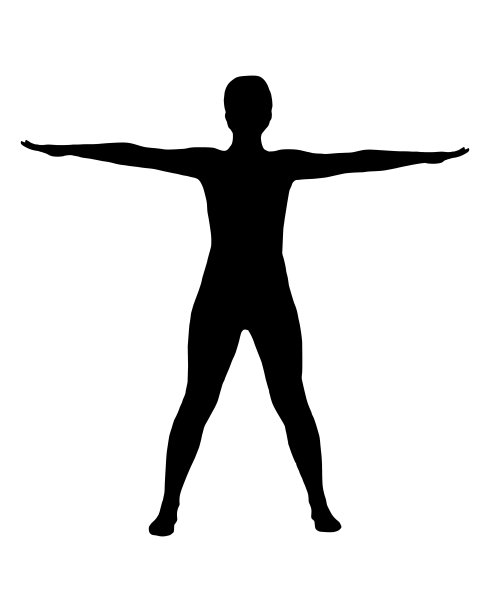 女人做瑜伽的剪影图片下载