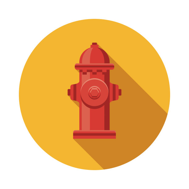 消防栓扁平设计应急服务图标图片下载