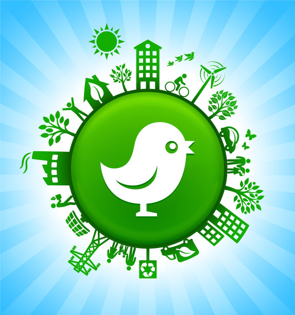 说话的鸟环境绿色按钮背景在蓝天图片下载