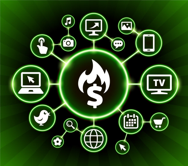 烧钱互联网通讯技术暗按钮背景图片下载