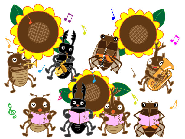 音乐的昆虫图片下载