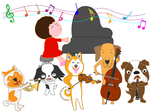 音乐的狗图片下载
