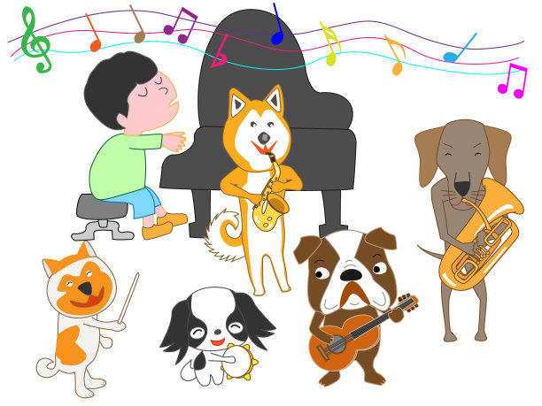 音乐的狗图片下载