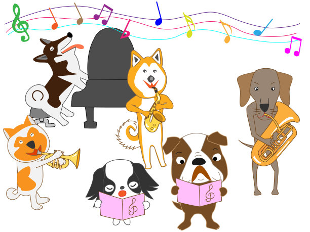 音乐的狗图片下载