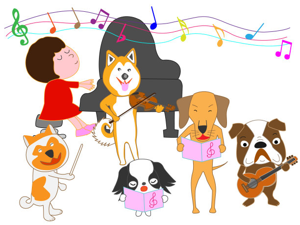 音乐的狗图片下载