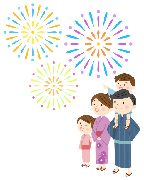 烟花和家庭图片下载