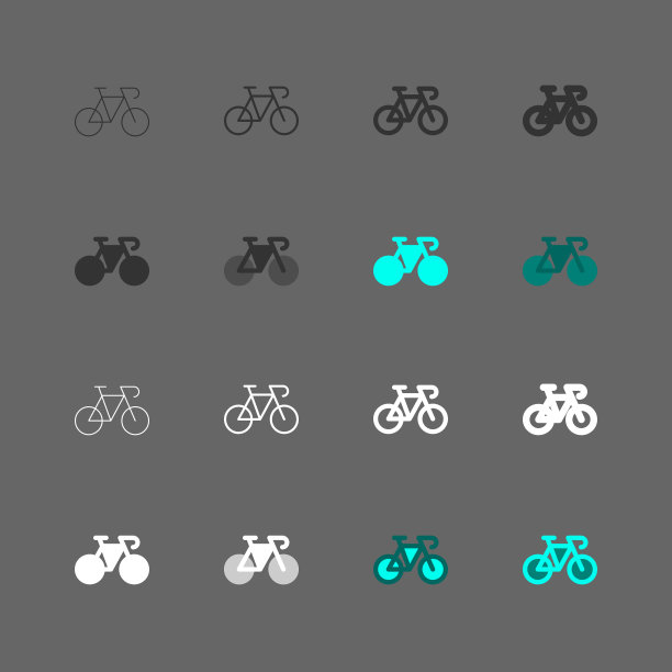 公路自行车图标-多系列图片下载