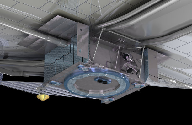 詹姆斯·韦伯太空望远镜(JWST或Webb)， 3d插图，这张照片的元素是由美国宇航局提供的图片下载